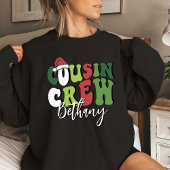Gepersonaliseerde Retro Cousin Crew Kerst Matching Tri-Blend Shirt