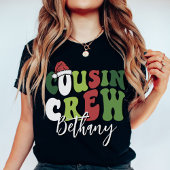 Gepersonaliseerde Retro Cousin Crew Kerst Matching Tri-Blend Shirt