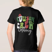 Gepersonaliseerde Retro Cousin Crew Kerst Matching Tri-Blend Shirt (Achterkant)