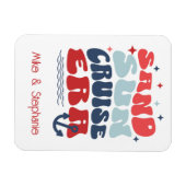 Gepersonaliseerde Retro Cruise familienaam Magneet (Horizontaal)