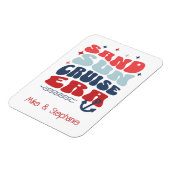 Gepersonaliseerde Retro Cruise familienaam Magneet (Linkerzijde)