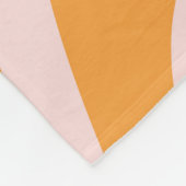 Gepersonaliseerde Retro Curvy Sinaasappel Roze Fleece Deken (Hoek)