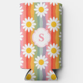 Gepersonaliseerde Retro Daisy Seltzer Blikjeskoeler (Voorkant)