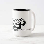 Gepersonaliseerde Retro "De advocaat is gearriveer Tweekleurige Koffiemok (Voorkant rechts)