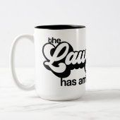 Gepersonaliseerde Retro "De advocaat is gearriveer Tweekleurige Koffiemok (Links)