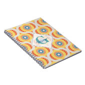 Gepersonaliseerde Retro Egeïsche Zomer Radiant Man Notitieboek (Rechterzijde)