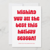 Gepersonaliseerde retro esthetische feestelijke ro feestdagenkaart (Voorkant)