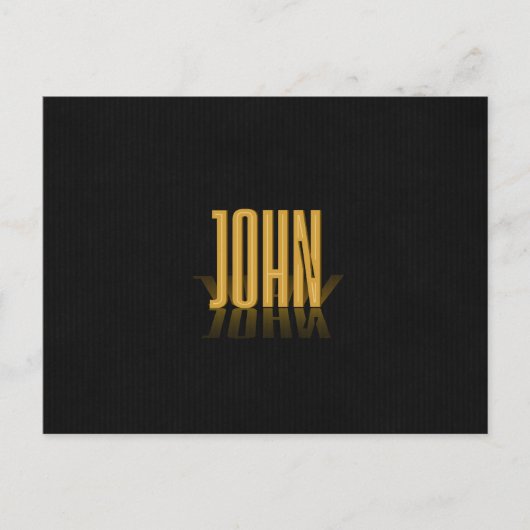 Gepersonaliseerde Retro Film Poster John Gold Briefkaart (Voorkant)