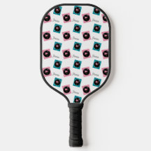 Gepersonaliseerde Retro Flamingo Pickleball Paddle