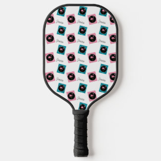 Gepersonaliseerde Retro Flamingo Pickleball Paddle