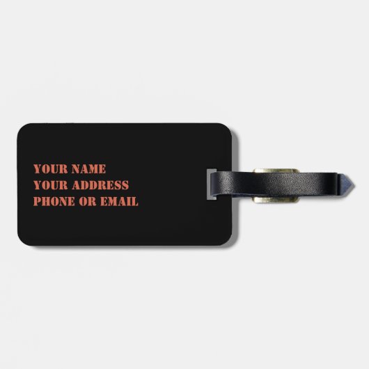 Gepersonaliseerde Retro Florida Bagagelabel (Achterkant horizontaal)