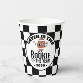 Gepersonaliseerde Retro  Football Verjaardagsfeest Papieren Bekers