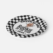 Gepersonaliseerde Retro  Football Verjaardagsfeest Papieren Bordje (Gekanteld)