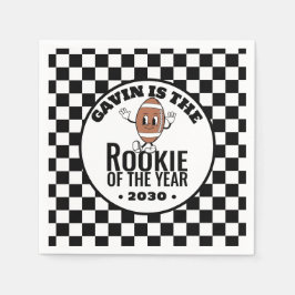 Gepersonaliseerde Retro  Football Verjaardagsfeest Servet