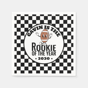 Gepersonaliseerde Retro Football Verjaardagsfeest Servet