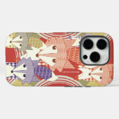 Gepersonaliseerde Retro Fox Art Retro Case-Mate iPhone Case (Achterkant (horizontaal))