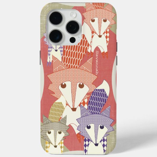 Gepersonaliseerde Retro Fox Art Retro iPhone 6 Plu Case-Mate iPhone Case (Achterkant)