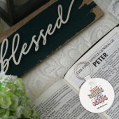 Gepersonaliseerde retro geloof leraar waardering sleutelhanger