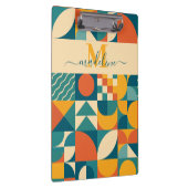 Gepersonaliseerde Retro Geometrische Kleurrijk Klembord (Rechts)