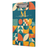 Gepersonaliseerde Retro Geometrische Kleurrijk Klembord (Links)