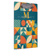 Gepersonaliseerde Retro Geometrische Kleurrijk Klembord (Rechts)