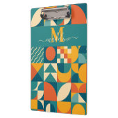 Gepersonaliseerde Retro Geometrische Kleurrijk Klembord (Links)