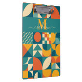 Gepersonaliseerde Retro Geometrische Kleurrijk Klembord (Rechts)