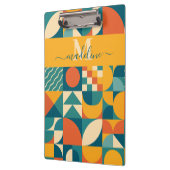 Gepersonaliseerde Retro Geometrische Kleurrijk Klembord (Links)