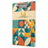 Gepersonaliseerde Retro Geometrische Kleurrijk Klembord (Links)