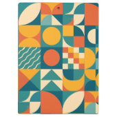Gepersonaliseerde Retro Geometrische Kleurrijk Klembord (Achterkant)