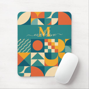 Gepersonaliseerde Retro Geometrische Kleurrijk Muismat