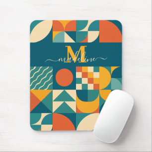 Gepersonaliseerde Retro Geometrische Kleurrijk Muismat
