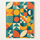Gepersonaliseerde Retro Geometrische Kleurrijk Planner (Achterkant)