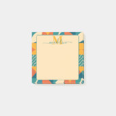 Gepersonaliseerde Retro Geometrische Kleurrijk Post-it® Notes (Voorkant)