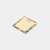 Gepersonaliseerde Retro Geometrische Kleurrijk Post-it® Notes (Schuin)