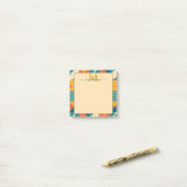 Gepersonaliseerde Retro Geometrische Kleurrijk Post-it® Notes (Op bureau)