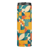 Gepersonaliseerde Retro Geometrische Kleurrijk Thermosbeker (Achterkant)