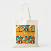 Gepersonaliseerde Retro Geometrische Kleurrijk Tote Bag (Voorkant)