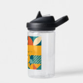 Gepersonaliseerde Retro Geometrische Kleurrijk Waterfles (Links)