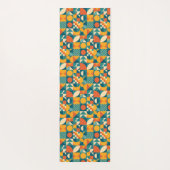 Gepersonaliseerde Retro Geometrische Kleurrijk Yogamat (Achterkant)