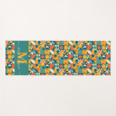 Gepersonaliseerde Retro Geometrische Kleurrijk Yogamat (Voorkant (horizontaal))