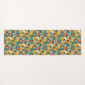 Gepersonaliseerde Retro Geometrische Kleurrijk Yogamat (Achterkant (horizontaal))
