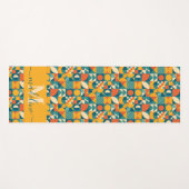Gepersonaliseerde Retro Geometrische Kleurrijk Yogamat (Voorkant (horizontaal))