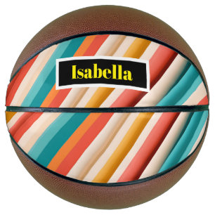 Gepersonaliseerde retro gestreepte basketbal   Kle