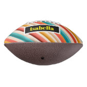 Gepersonaliseerde Retro Gestreepte Football | Kleu (Gedraaid 270)