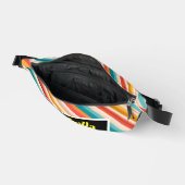 Gepersonaliseerde Retro Gestreepte Heuptas | Kleur Heuptasje (Open)