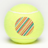 Gepersonaliseerde retro gestreepte tennisballen |  (Achterkant)