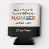 Gepersonaliseerde Retro Geweldige Manager Funny Blikjeskoeler (Voorkant)