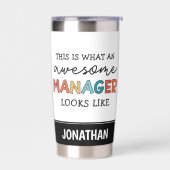 Gepersonaliseerde Retro Geweldige Manager Funny Geïsoleerde Drinkbeker (Links)
