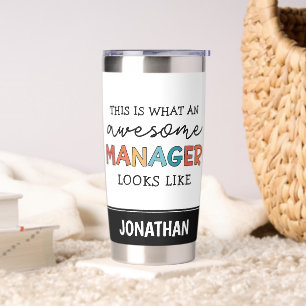 Gepersonaliseerde Retro Geweldige Manager Funny Geïsoleerde Drinkbeker